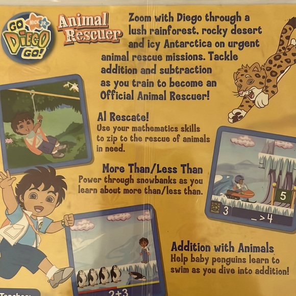 NWT- Leap Frog Leapster Go Diego Go Animal Rescuer Learning Game. - Picture 3 of 3